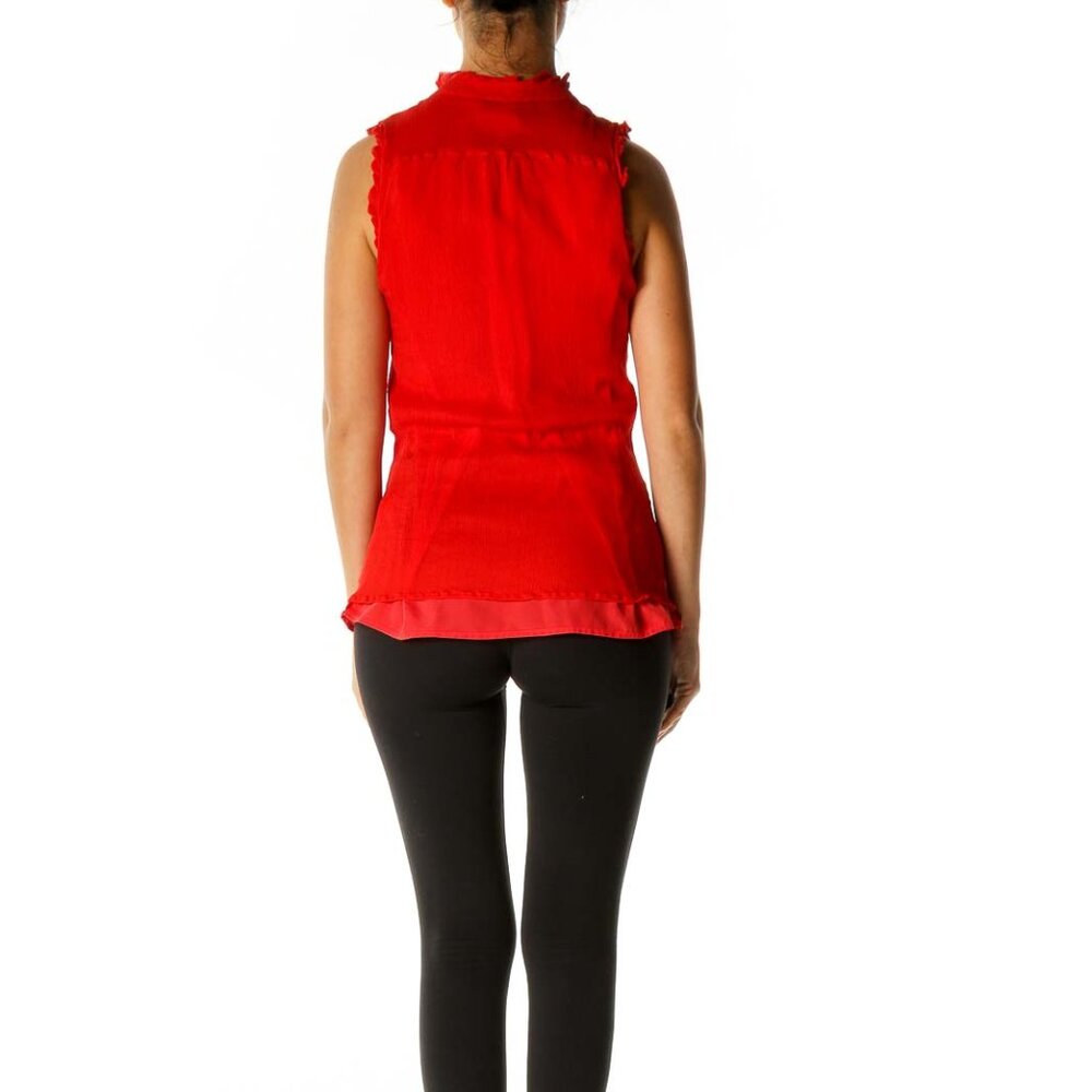 J.crew Red Solid Blouse - Picture 3 of 3